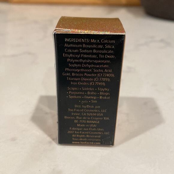 Too Faced Pure Gold Ultra Fine Face & Body Glitter - infused w/ real gold 0.07oz - Picture 4 of 5